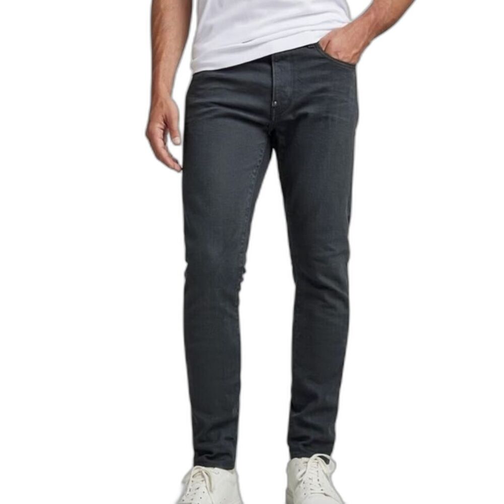G-Star RAW Revend Skinny Jeans Mens Size 35x32 Black Stretch Denim Pants